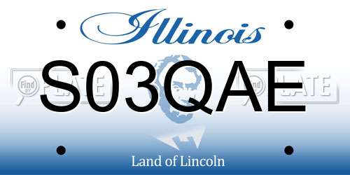 S03QAE Illinois License Plate