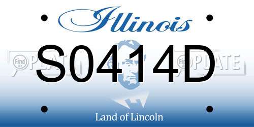 S0414D Illinois License Plate