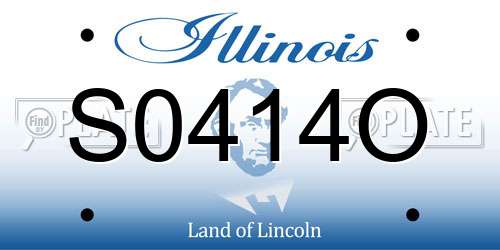 S0414O Illinois License Plate