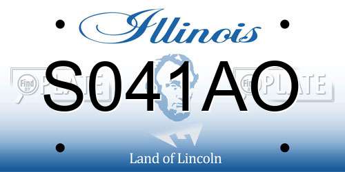 S041AO Illinois License Plate