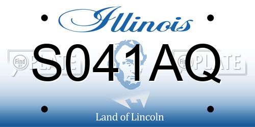 S041AQ Illinois License Plate
