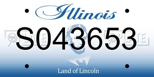 S043653 Illinois License Plate