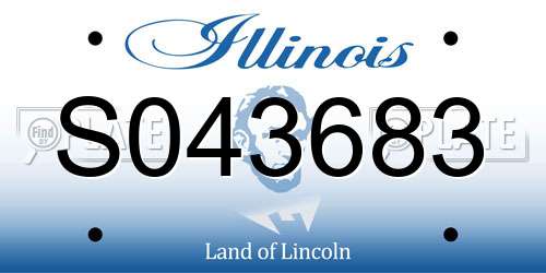 S043683 Illinois License Plate