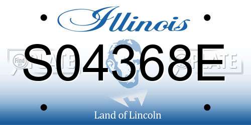 S04368E Illinois License Plate