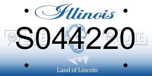 S044220 Illinois License Plate