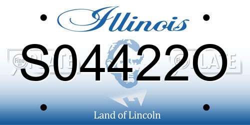 S04422O Illinois License Plate