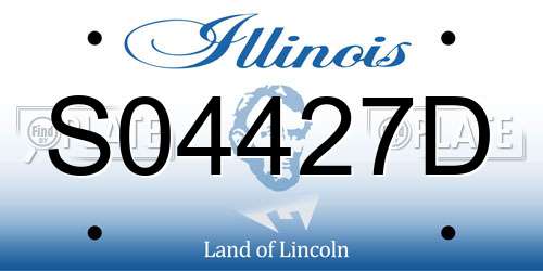 S04427D Illinois License Plate