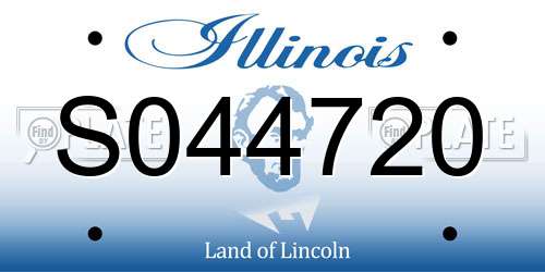 S044720 Illinois License Plate