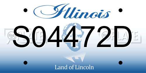 S04472D Illinois License Plate