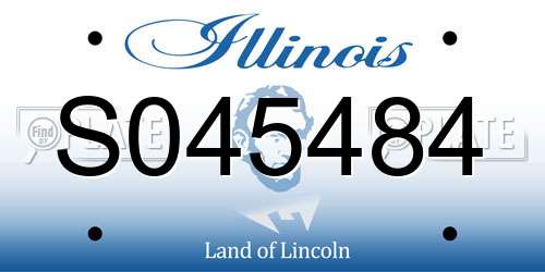 S045484 Illinois License Plate