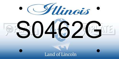 S0462G Illinois License Plate