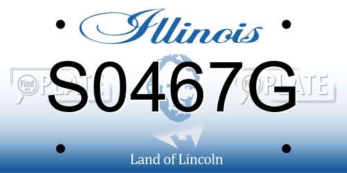 S0467G Illinois License Plate