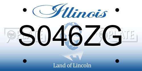 S046ZG Illinois License Plate