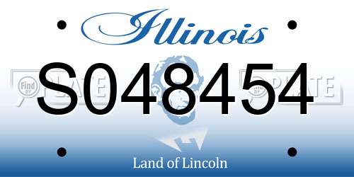 S048454 Illinois License Plate