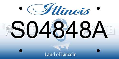S04848A Illinois License Plate
