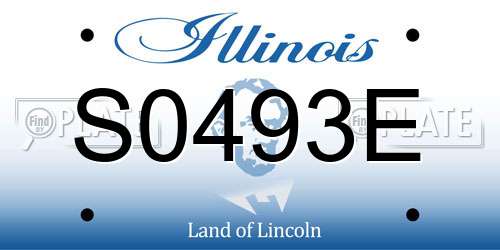 S0493E Illinois License Plate