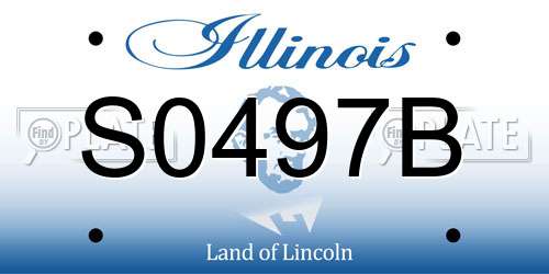 S0497B Illinois License Plate