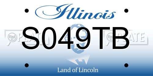 S049TB Illinois License Plate