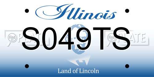 S049TS Illinois License Plate