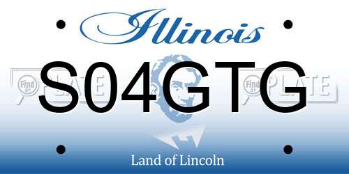 S04GTG Illinois License Plate