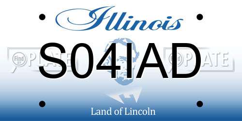 S04IAD Illinois License Plate