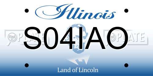S04IAO Illinois License Plate