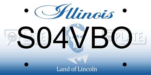 S04VBO Illinois License Plate
