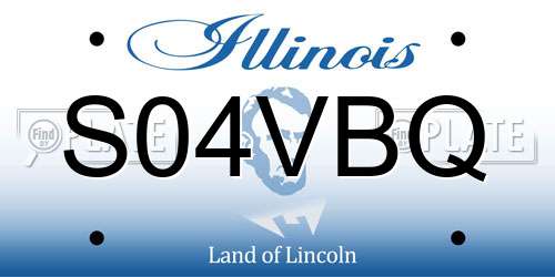 S04VBQ Illinois License Plate