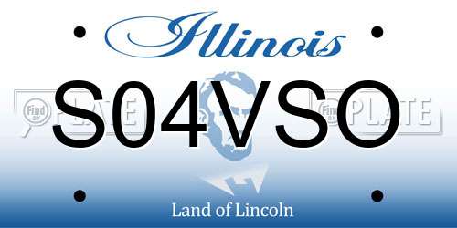 S04VSO Illinois License Plate