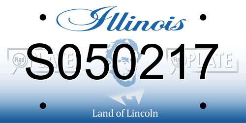 S050217 Illinois License Plate