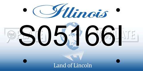 S05166I Illinois License Plate