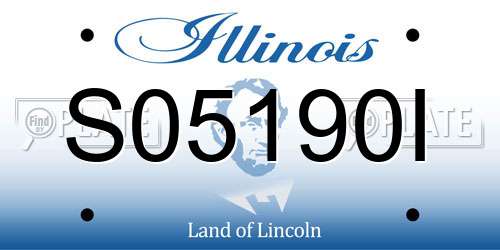 S05190I Illinois License Plate