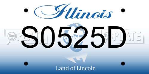 S0525D Illinois License Plate