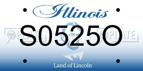 S0525O Illinois License Plate