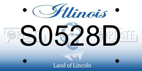 S0528D Illinois License Plate