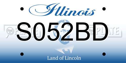 S052BD Illinois License Plate