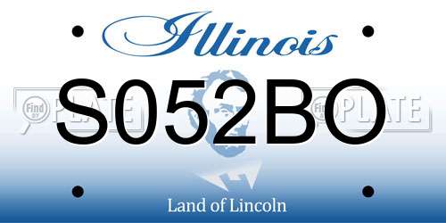 S052BO Illinois License Plate