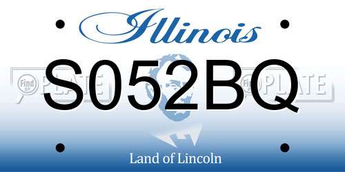 S052BQ Illinois License Plate