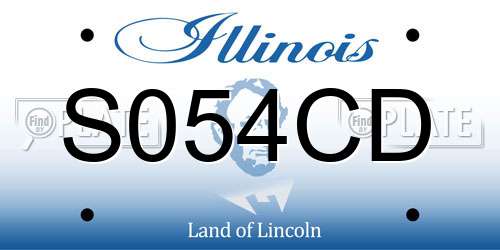 S054CD Illinois License Plate