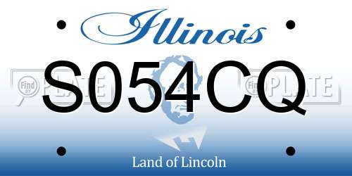 S054CQ Illinois License Plate