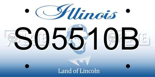 S05510B Illinois License Plate