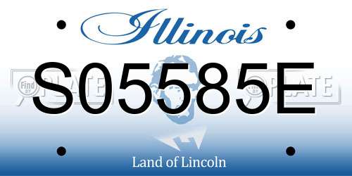 S05585E Illinois License Plate