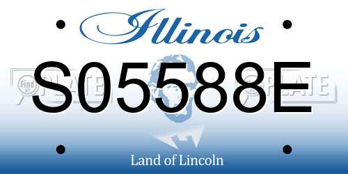 S05588E Illinois License Plate