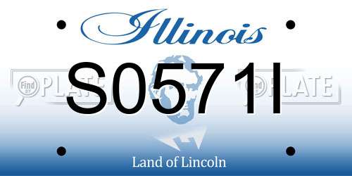 S0571I Illinois License Plate