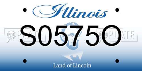 S0575O Illinois License Plate