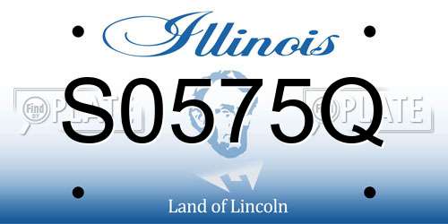 S0575Q Illinois License Plate