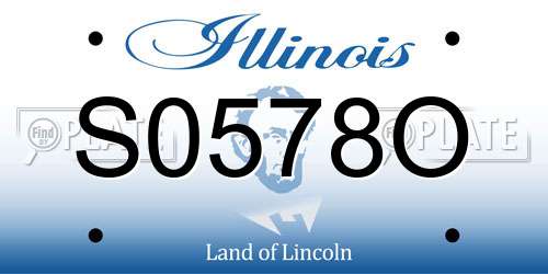S0578O Illinois License Plate
