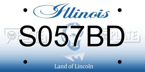 S057BD Illinois License Plate