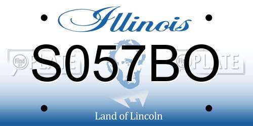 S057BO Illinois License Plate