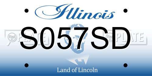 S057SD Illinois License Plate